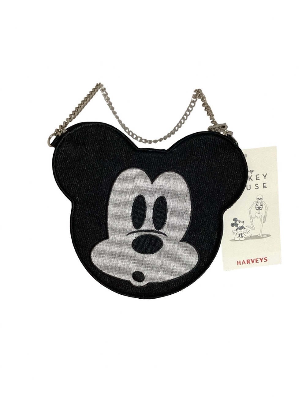 Harveys Seatbelt Disney Spooky Mickey Double Sided Coin Purse Bag Charm NEW